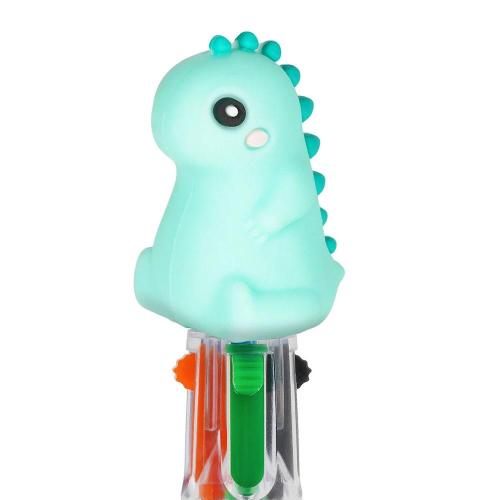 Legami Mini Penna Sfera 4 Colori Mini Magic Rainbow Dino | Penna Multicolore Scuola