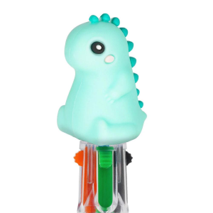 Legami Mini Penna Sfera 4 Colori Mini Magic Rainbow Dino | Penna Multicolore Scuola