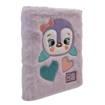 Mofu Mofu Diario scuola 2025-2026 - Pinguino Lilla Peluche | Agenda con Giochi