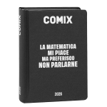 Comix Diario Agenda 16 mesi Standard 25-26 Nero Scuola "Matematica Non Parlarne"