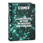 Comix Agenda Mini 16m 2025-2026 Nero Rete Verde "Matematica"