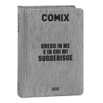 Comix Diario Mini 16m 2025-2026 Grigio Met. "Credo Suggerisce"