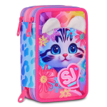 Seven SJ Gang Astuccio Completo | Flower Cat Rosa 3 Zip 45 Pezzi