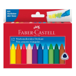 Faber-Castell Pastelli a Cera 12 pz | Forma Triangolare Ergonomica