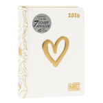 ME Diario 16 Mesi 2025-2026 | Luxury Bianco Cuore Oro - Agenda