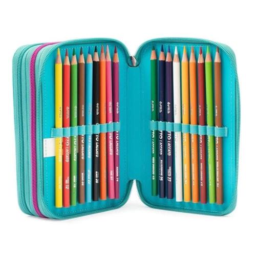 Gopop Astuccio completo 3 zip Tartaruga | Turtle Bloom - Scuola Bambina