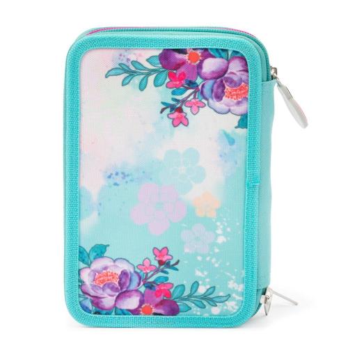 Gopop Astuccio completo 3 zip Tartaruga | Turtle Bloom - Scuola Bambina