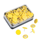 Iternet Puntine da disegno | 50 pz Gialle - Puntine Colorate per Hobby