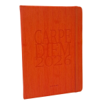 Carpe Diem Agenda Giornaliera Tascabile 2026 - Arancione con Elastico CB063