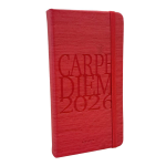Carpe Diem Agenda 2026 Giornaliera - Rosso Intenso Tascabile CB064