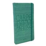 Carpe Diem Agenda Tascabile 2026 | Verde Acqua con Elastico CB064