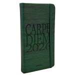 Carpe Diem Agenda 2026 Tascabile - Verde Scuro con Elastico CB064