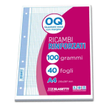 Blasetti Ricambio rinforzato A4 Quadretti 5 mm con margine | Fogli