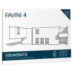Favini Album da Disegno F4 Liscio Squadrato 24x33 cm | 20 Fogli 220 g/m²