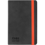 Kaos Agenda Mini 2026 Giornaliera - Nero e Arancione | Copertina Termovirante