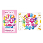 RF Biglietto Auguri Pop-Up 50 Anni per Lei | Sorpresa 3D e Tasca Messaggio Surprise