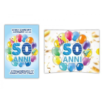RF Biglietto Auguri Pop-Up 50 Anni per Lui | Sorpresa 3D e Tasca Messaggio Surprise