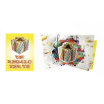 RF Biglietto Auguri Pop-Up Pacco Regalo | Sorpresa 3D con Note di Festa e Tasca Surprise