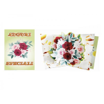 RF Biglietto di Auguri Pop-Up Bouquet di Rose | Sorpresa 3D Elegante e Tasca Surprise