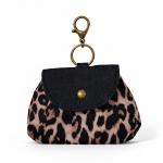 Kikamia Portamonete Charm Leopardato | Mini Pochette con Stampa Animalier da Borsa