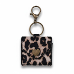 Kikamia Mini Portamonete Charm Leopardato | Stile Animalier da Agganciare 6x6 cm