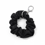 Kikamia Scrunchie Portachiavi Lurex Nero | Charm 3 in 1 Scintillante da Sera