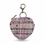 Kikamia Custodia Airpods a Cuore in Bouclé Lilla | Charm Portamonete Elegante