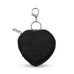 Kikamia Custodia Airpods a Cuore Lurex Nero | Charm Portamonete Scintillante