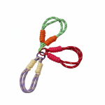 Kikamia Set 3 Bracciali Portachiavi Intrecciati | Charm Multiuso Verde, Rosso e Lilla