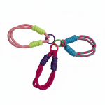 Kikamia Set 3 Bracciali Portachiavi Intrecciati | Charm Multiuso Fucsia, Viola e Blu