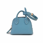 Kikamia Charm Borsa Azzurro: Mini Portamonete Portachiavi in Ecopelle