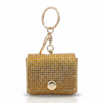 Kikamia Portachiavi Gioiello Oro: Mini Borsetta Strass e Portamonete