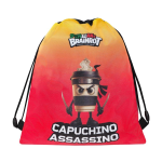 Brainrot Sacca Sport Capuchino Assassino: Zaino Coulisse con Zip Laterale