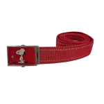 Peanuts Cintura Snoopy Celeste: Canvas 100cm Fibbia Metallo