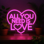 Legami Lampada Neon LED It’s a Sign All You Need Is Love