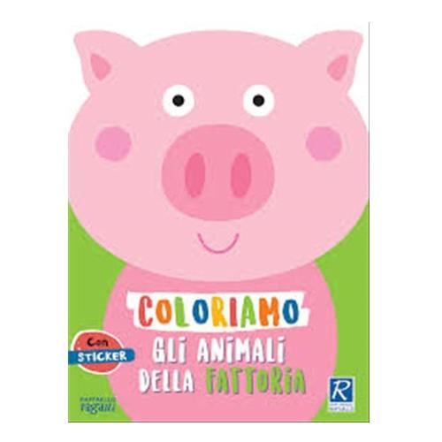 Raffaello Albo da Colorare Animali della Fattoria con Sticker