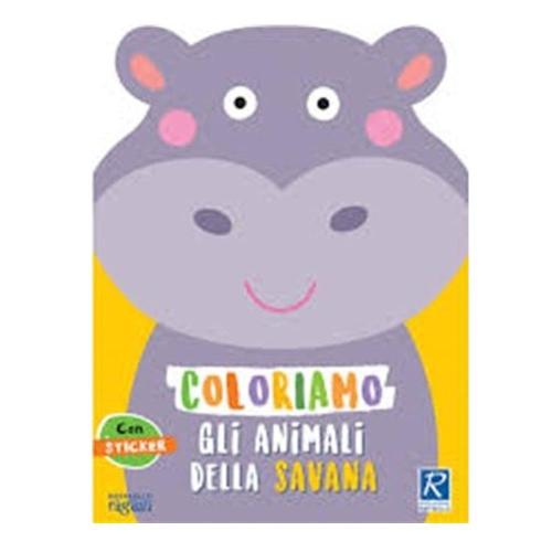 Raffaello Albo da Colorare Animali della Savana con Sticker