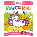 Raffaello Albo da Colorare Unicorni con Sticker e Giochi