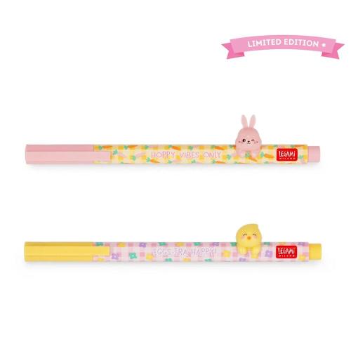 Legami Set 2 Penne Gel Lovely Friends: Hoppy Easter Limited Edition