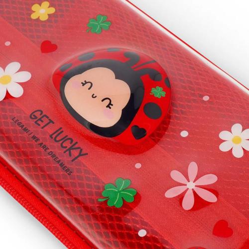 Legami Astuccio Trasparente Rigido Ladybug: Coccinella Get Lucky