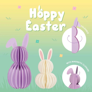 Legami Set 2 Coniglietti Pieghevoli: Hoppy Easter Carta Nido d'Ape