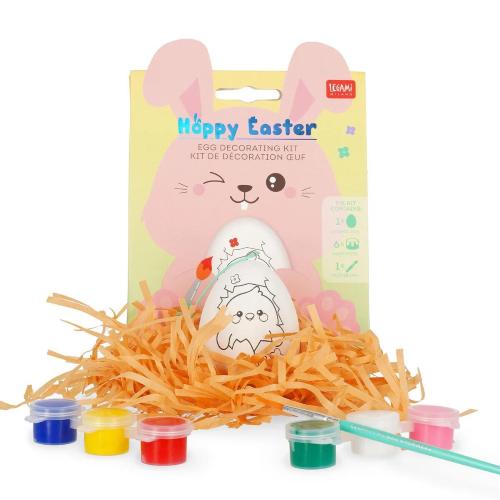 Legami Kit Decorazione Uovo Hoppy Easter: Ceramica con Colori e Pennello