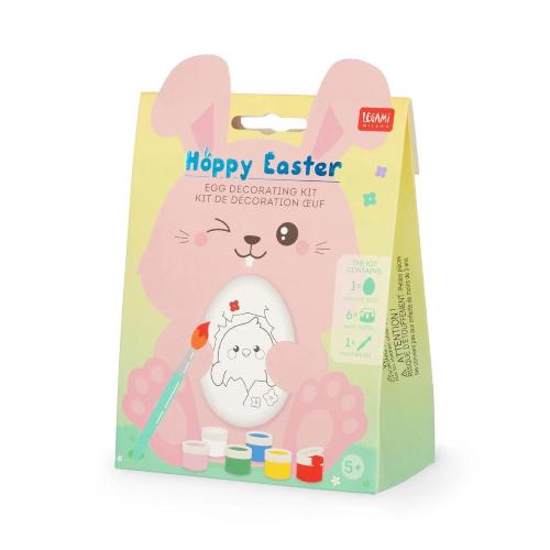 Legami Kit Decorazione Uovo Hoppy Easter: Ceramica con Colori e Pennello