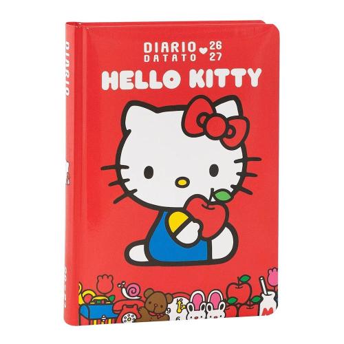 Diario 12 Mesi 2026/2027 Hello Kitty Datato Rosso
