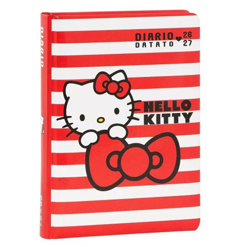 Diario 12 Mesi 2026/2027 Hello Kitty Datato Bianco