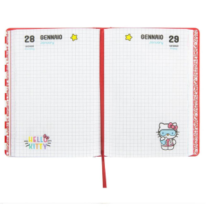 Diario 12 Mesi 2026/2027 Hello Kitty Datato Bianco