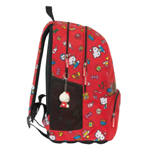 Zaino Organizzato Hello Kitty Rosso Con Charm