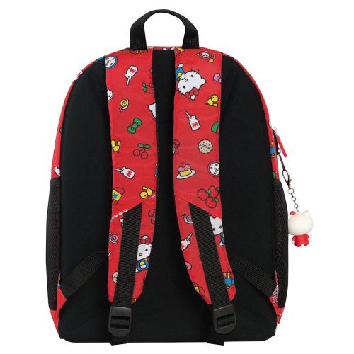 Zaino Organizzato Hello Kitty Rosso Con Charm