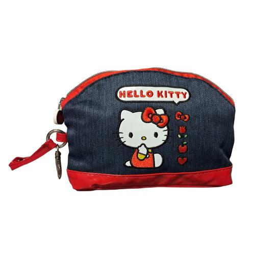 Hello Kitty Pochette Beauty Case a Mezzaluna Blu