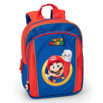 Super Mario Zaino Asilo Piccolo Blu e Rosso con Grafica Mario